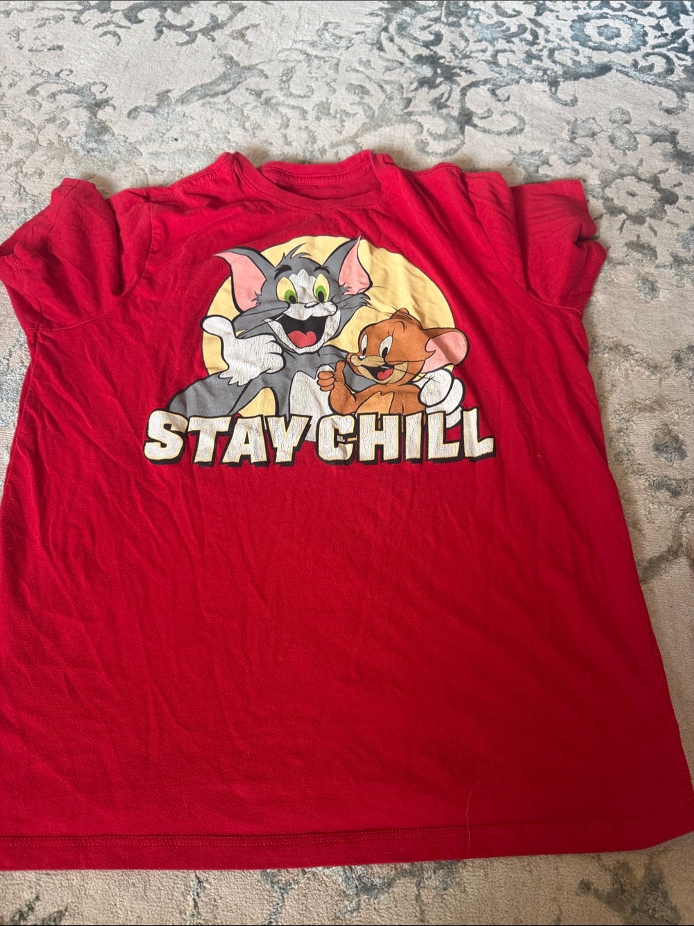 Warner Bros. Red Tom & Jerry "Stay Chill" Graphic Tee